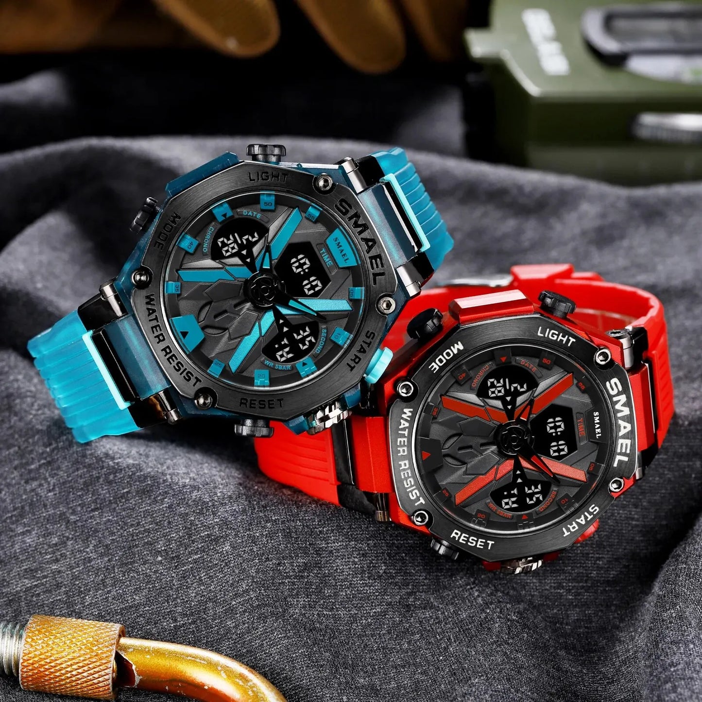 Men's Digital Quartz Watches | 50m Waterproof Dual Display LED Back Light Watch | Sporty and Durable Timepiece for All Occasions