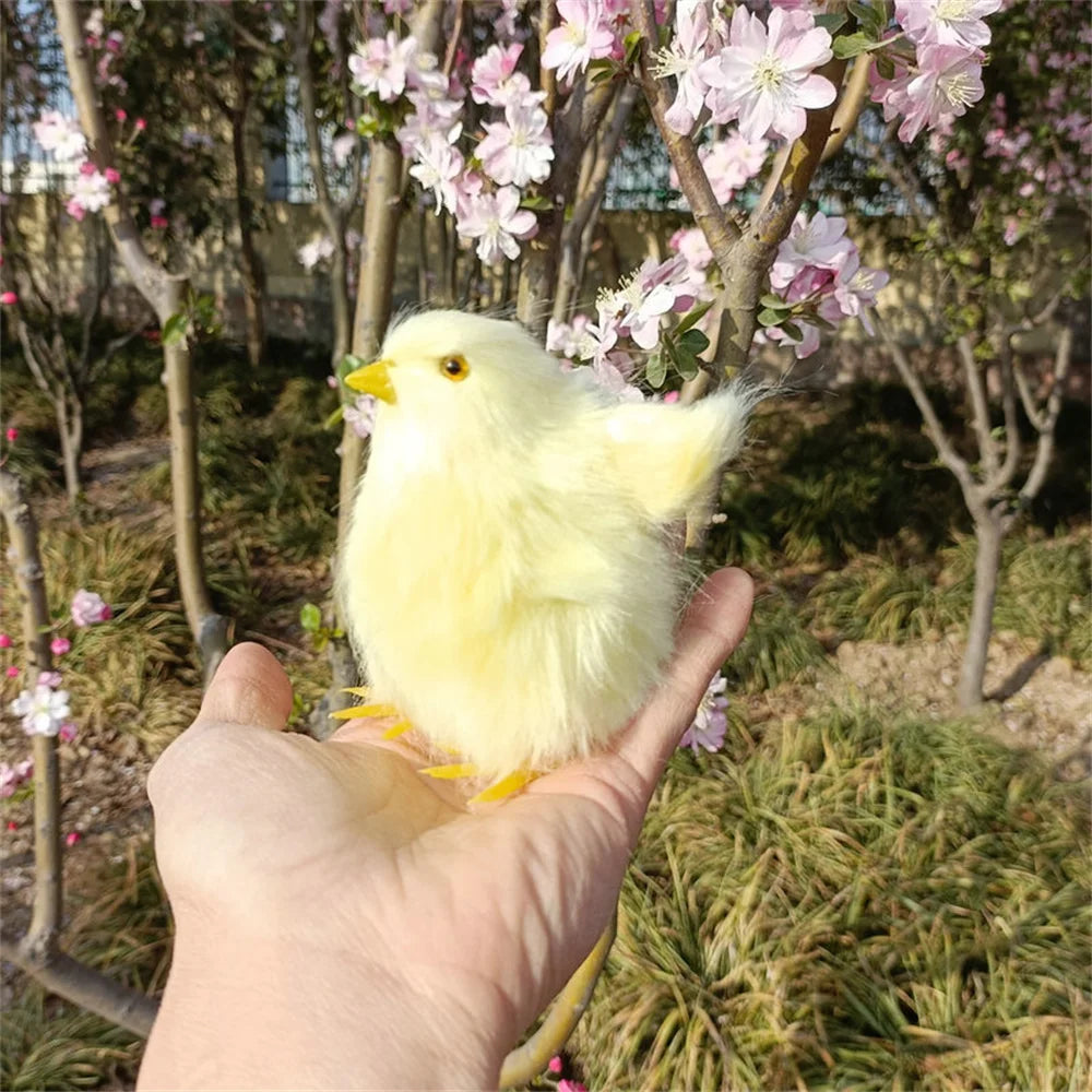 Realistic Simulation Chick Decoration | Animal Doll Chick for Children Cognition | Chicken Model Soft Plush Toy | Perfect Easter Gift