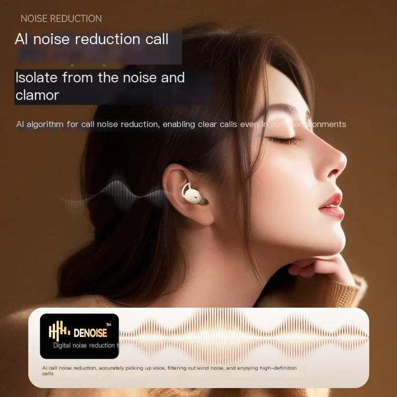 New Wireless Sleep Dedicated Bluetooth 5.4 In-ear Earphones | Mini Digital Display Screen | Noise Cancellation | Breathing Light