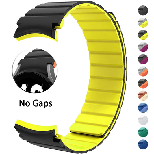 No Gaps Silicone Magnetic Strap for Samsung Galaxy Watch 6 5 4 40mm 44mm 6 4 Classic 43mm 47mm 42 46mm Band for watch 5Pro 45mm