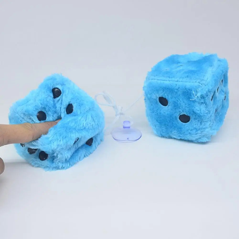 2pcs Plush Dice Car Pendant | Cute Plush Toy Cube Pendant | Anime Car Decoration Accessories | Auto Pendant for Interior Styling