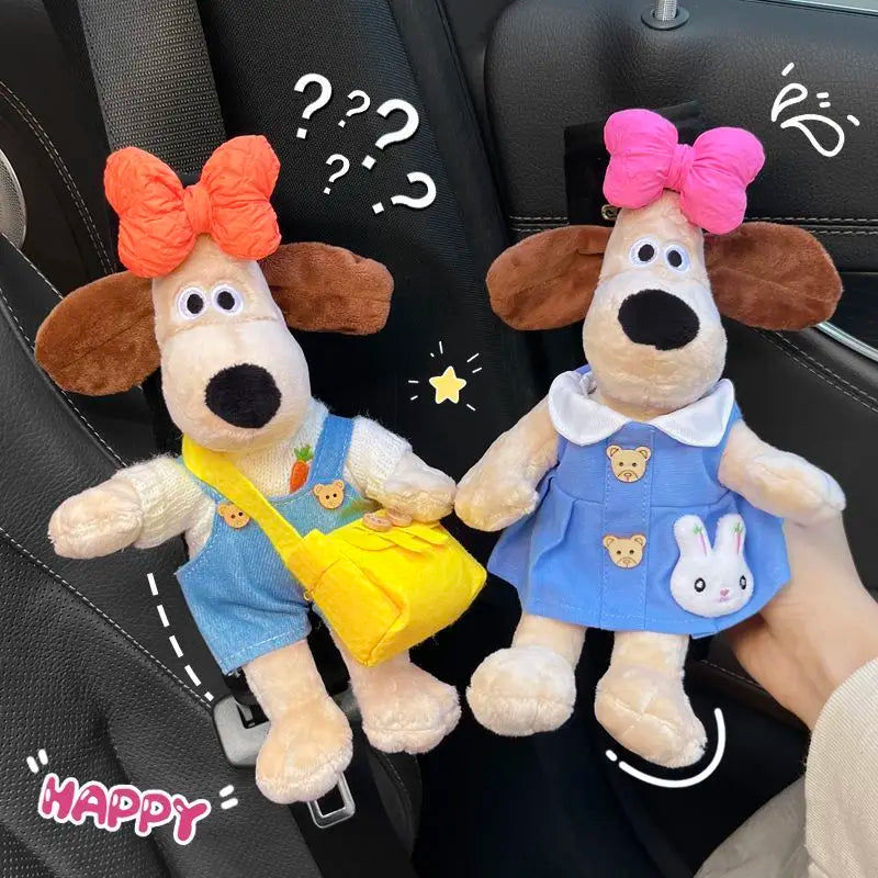 New Car Seat Belt Shoulder Protector Cute Cartoon High-end Korean Japanese Dog Doll Safety Belt Protec Car Interior Ornaments | Alo Trendy