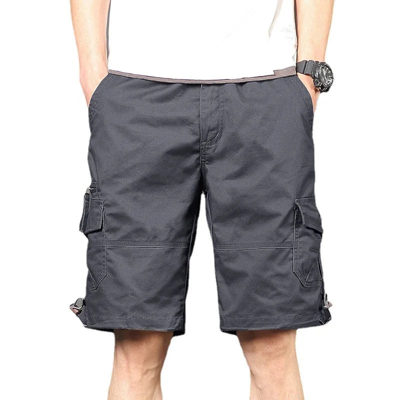 Summer New Men's Cargo Shorts | Fashion Korean Version Loose Five Quarter Pants | Men's Multi-pocket Straight Casual Pants