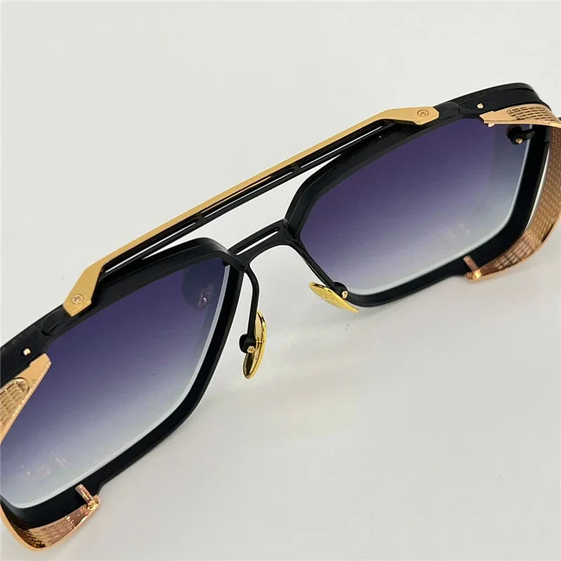 Men's Sunglasses | Vintage Fashion Style Square Frameless UV 400 Lens | Premium Package Included