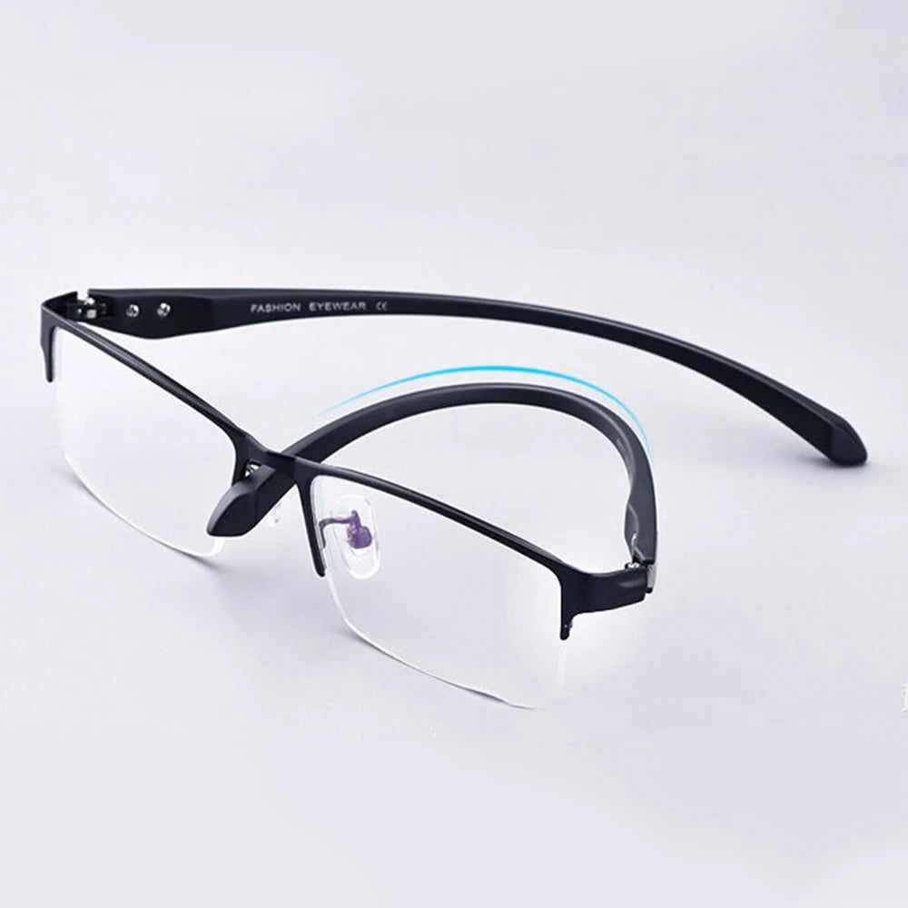 Progressive Multifocal Photochromic Reading Glasses | Anti-blue Light Far Sight Glasses | Unisex Half Frame Presbyopia Glasses | Alo Trendy