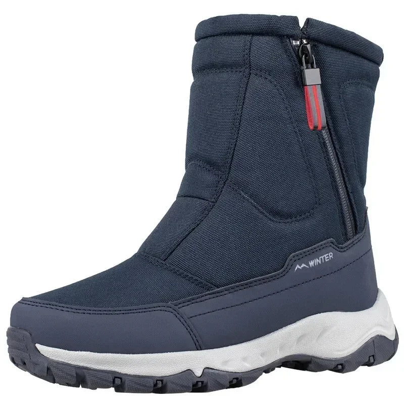 Waterproof High Top Snow Boots | Men & Women Ankle Winter Boots with Plush Lining | Non-Slip Outdoor Platform Shoes