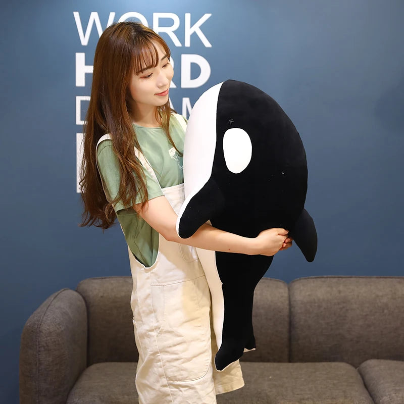 Creative 60-100CM Huge Killer Whale Plush Toys Sleeping Pillow Stuffed Soft Animal Ocean Shark Dolls for Kids Boys Gift | Alo Trendy