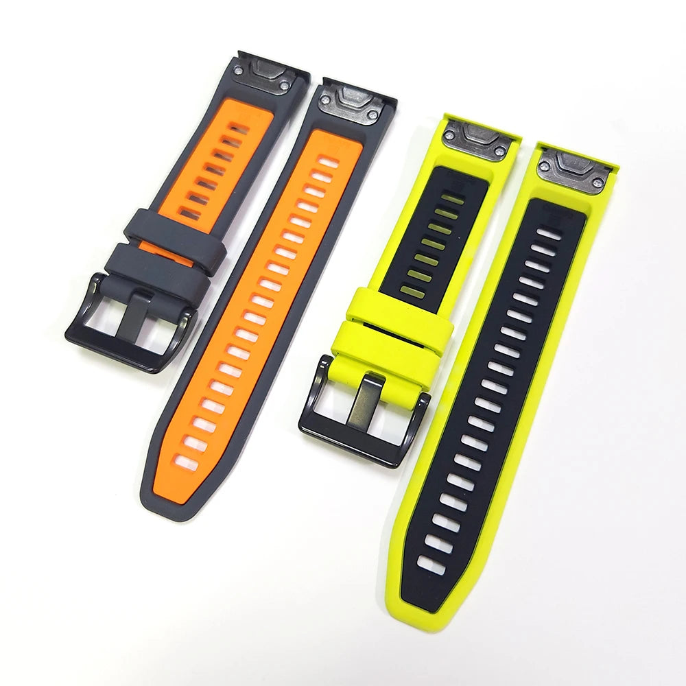 22mm 26mm Width Soft Silicone Watch Strap for Garmin | QuickFit Band for Fenix 7, 7X Pro, 6, 6X, 5, 5X Plus | Epix Pro Gen 2 47mm 51mm | Alo Trendy