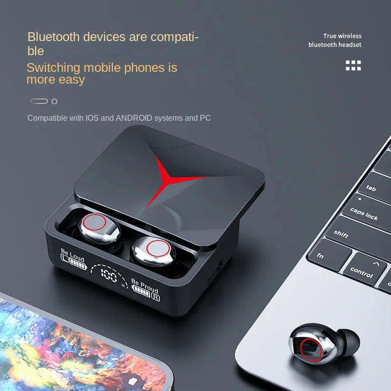 New Bluetooth Earphones with Extended Battery Life | Bluetooth 5.3 | Large Screen Digital Display | In-Ear Wireless Sports Earphones