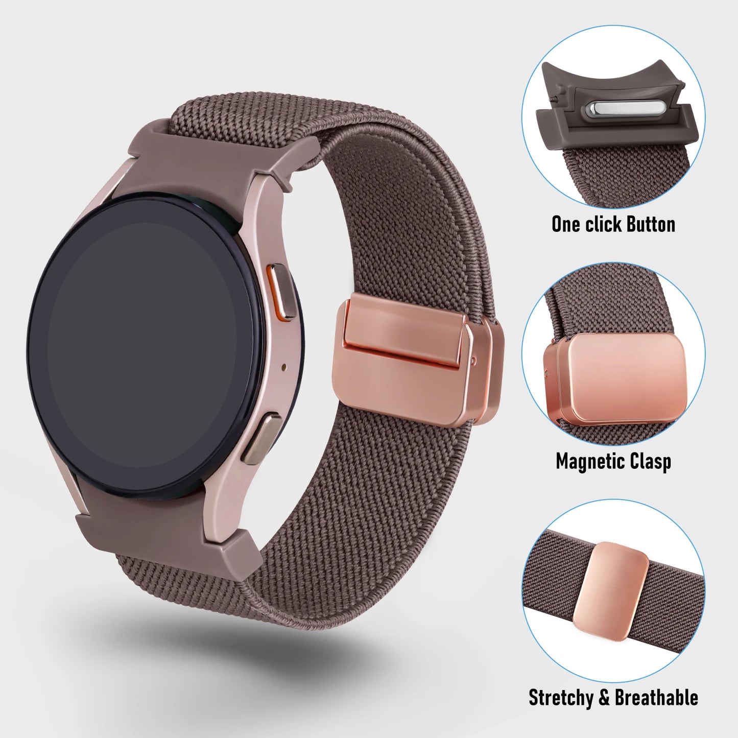 No Gaps Magnetic Band For Samsung Galaxy Watch 6 5 4 40mm 44mm | 5 Pro 45mm Nylon Bracelet | Galaxy Watch 6 Classic 47mm 43mm Strap | Alo Trendy