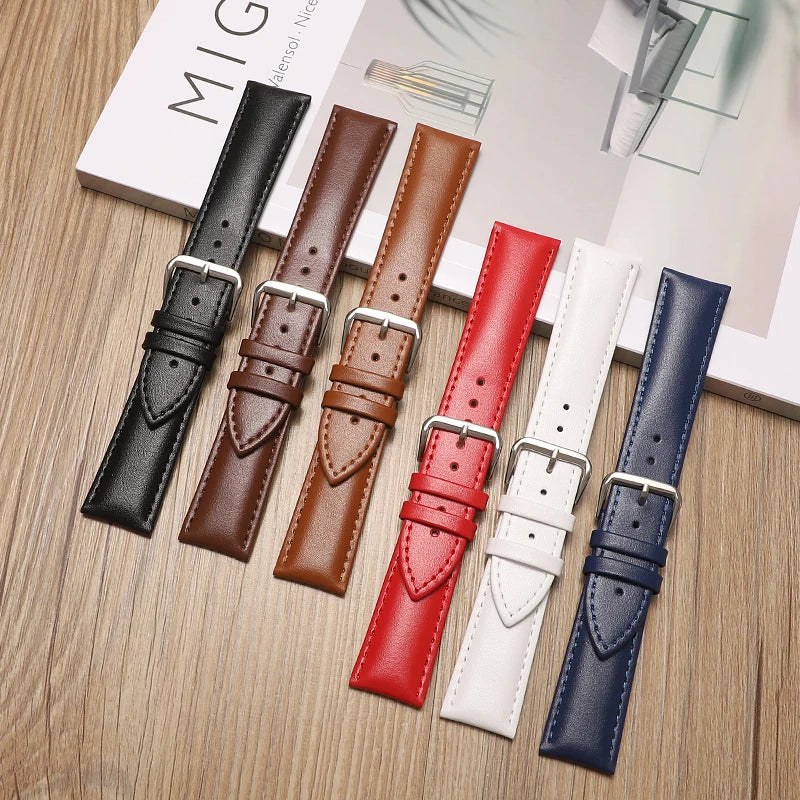 Leather Watch Band Strap | Sizes 12mm-24mm | Compatible with Huawei Watch GT3/GT2 | SmartWatch Bracelet