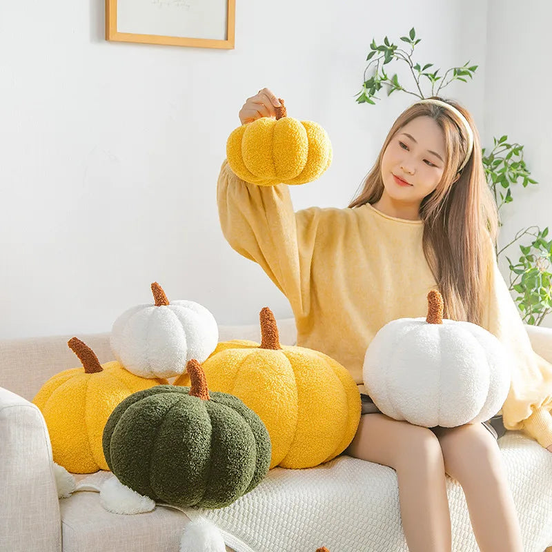 Adorable Pumpkin Plush Toy | Soft Stuffed Doll for Holidays Decor | Cute Plant Pillows for Kids | Decorative Throw Pillow Cushion