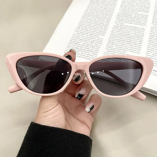 Small Cateye Sunglasses Women | Luxury Brand High-Quality Eyewear | Unisex Mirror Glasses for Women and Men