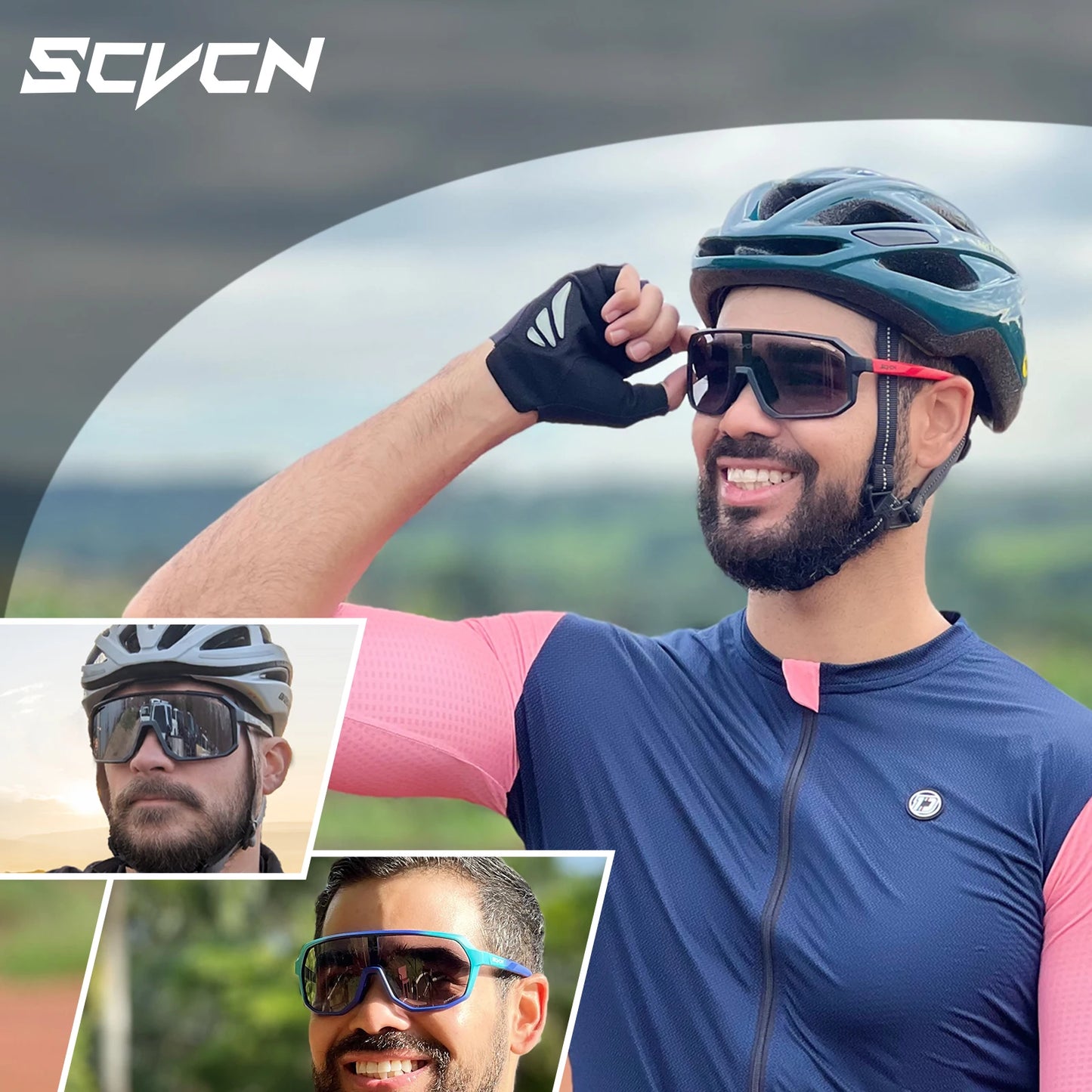 Photochromic Cycling Glasses for Men and Women | Outdoor Sports MTB Bicycle Sunglasses with UV400 Protection | Safety Bike Running Goggles