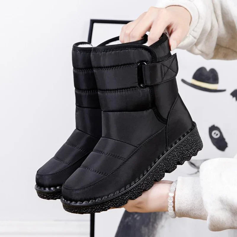 Women’s Waterproof Winter Snow Boots | Non-Slip Platform Warm Ankle Boots | Cotton-Padded Botas de Mujer