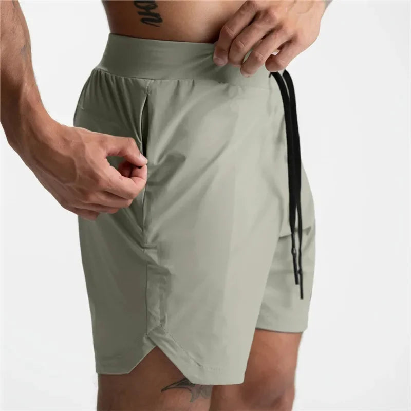 Men Running Bodybuilding Shorts | Summer Gym Workout Quick-Dry Breathable Sportswear | Multi-Pocket Jogger Shorts for Men