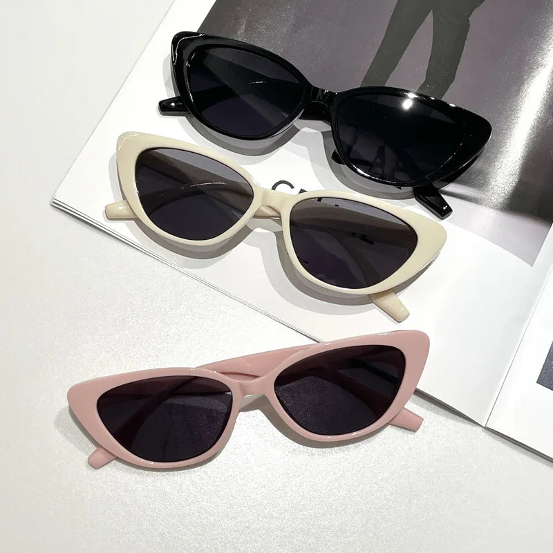 Small Cateye Sunglasses Women | Luxury Brand High-Quality Eyewear | Unisex Mirror Glasses for Women and Men