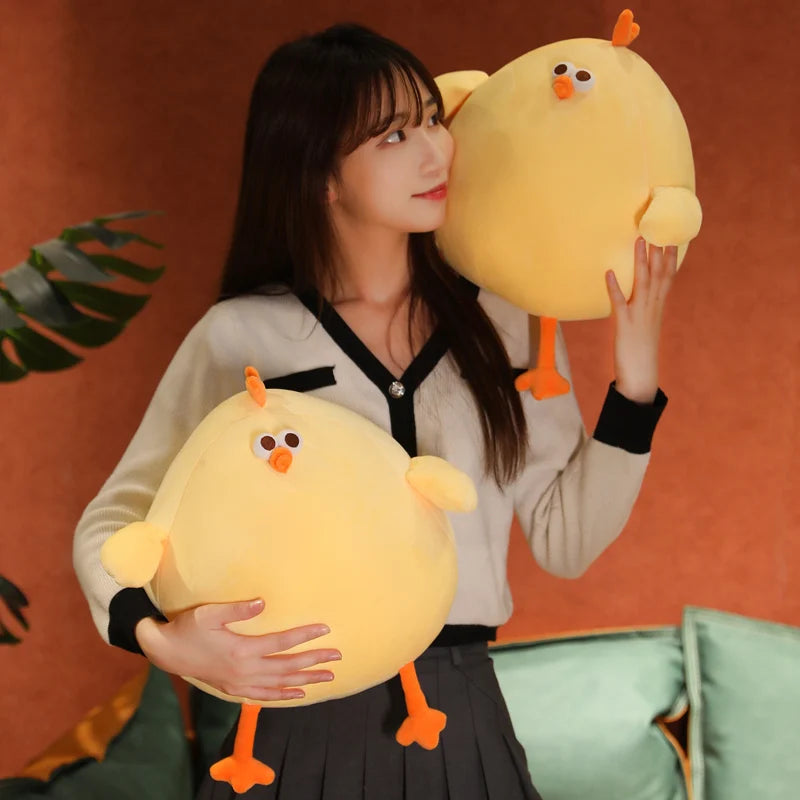 25/40cm Squishy Yellow Chick Plush Toy Pillow | Soft Stuffed Animal Chicken Plushies | Comfort Cushion Gift for Kids, Girls, Children