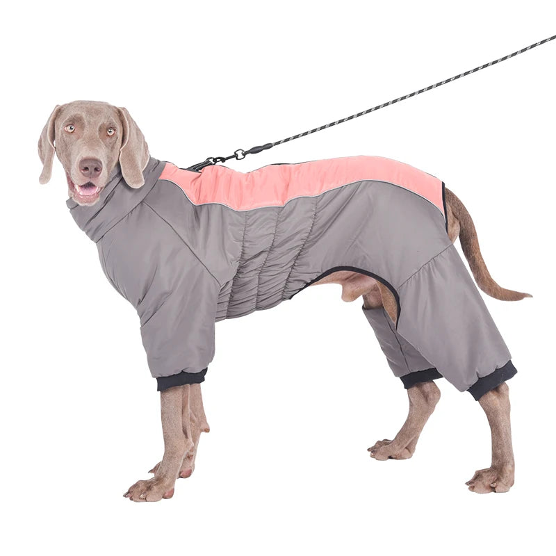 Waterproof Big Dog Rompers Jumpsuit for Medium Large Dogs Winter Thicken Pet Overalls Greyhound Labrador mascotas Suit Clothes