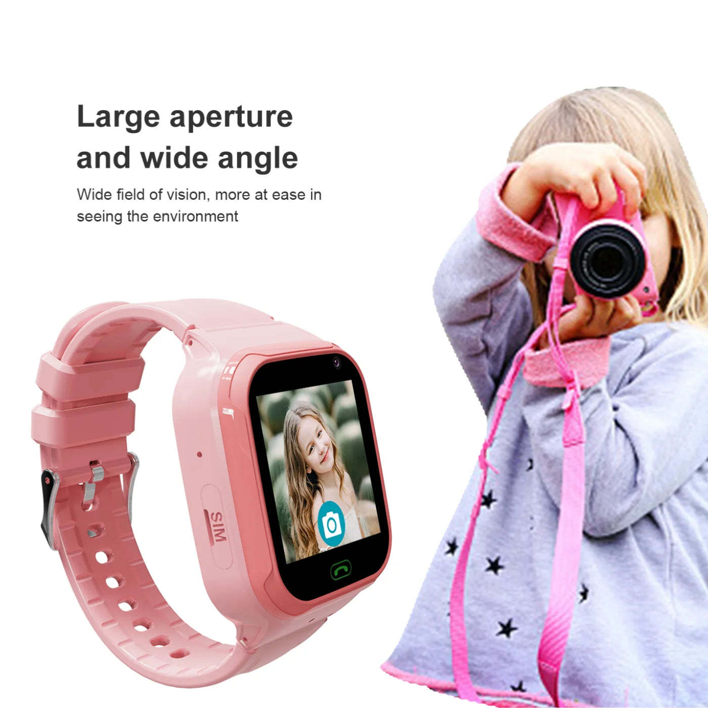 4G Kids Smart Watch | SOS Call, Phone & Video | HD Camera, Waterproof Display, Location LBS Tracker, SIM Card, Alarm Clock