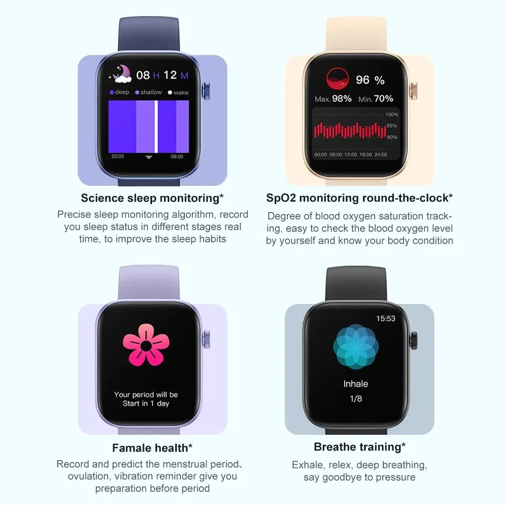 COLMI P71 Voice Calling Smartwatch | Men Health Monitoring | IP68 Waterproof | Smart Notifications | Voice Assistant | Smart Watch Women | Alo Trendy