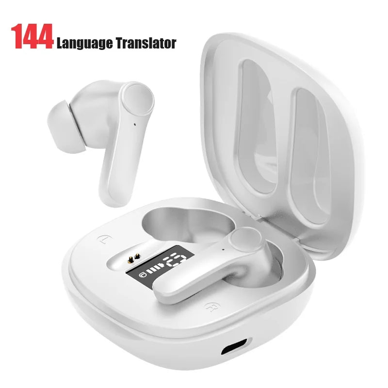 Intelligent Translation Earbuds | Real-Time AI Voice Translator for 144 Languages | 98% Accuracy with Online & Offline Support and 4 Modes