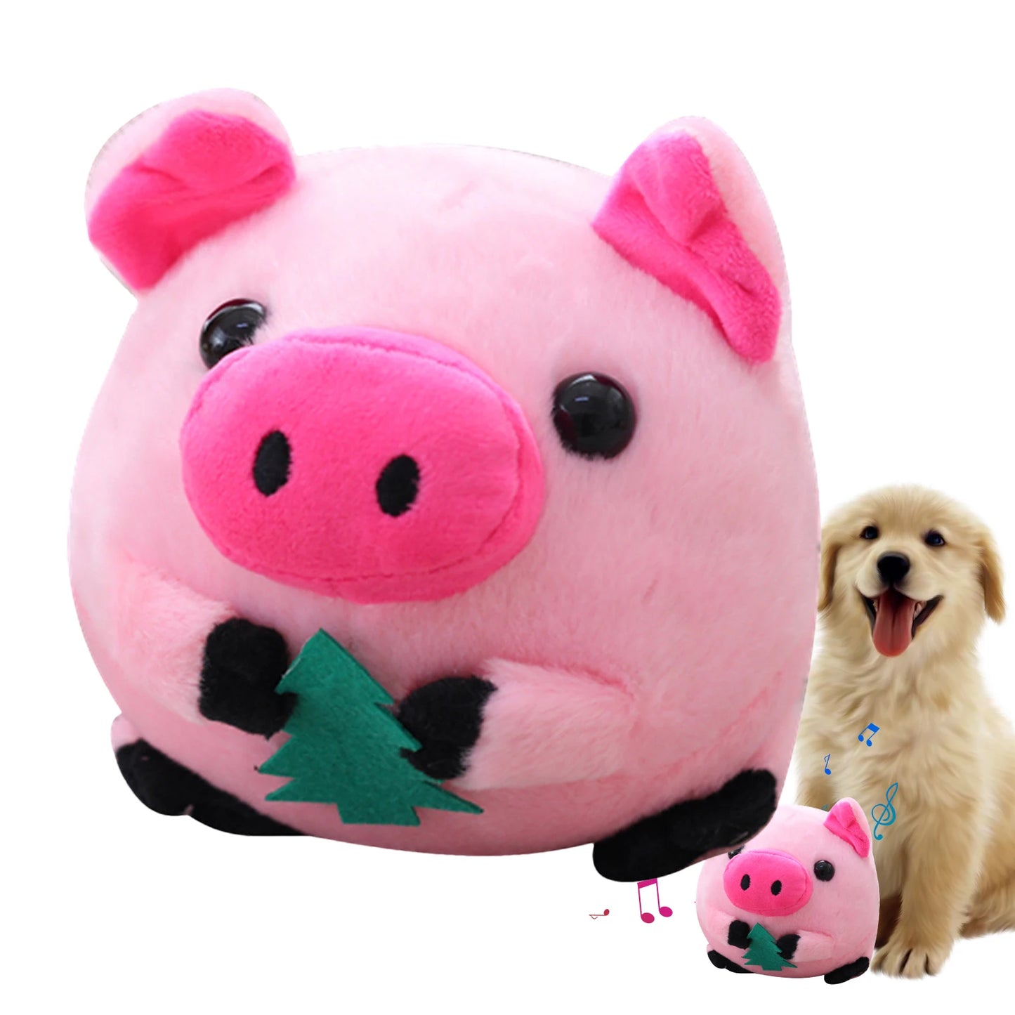 Singing Animal Plush Toy | Electric Interactive Talking Pig Doll | Animated Plush Toy for Medium and Small Dogs Pets | Engaging and Fun Pet Toy