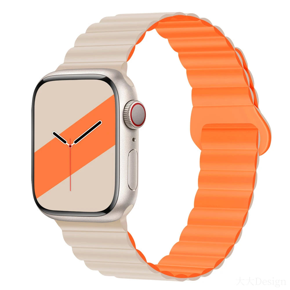 Magnetic Strap For Apple Watch Band 40mm 45mm 44mm 41mm 49mm 44 mm 38mm 42 | Silicone Bracelet iWatch Series 8 SE 6 7 8 9 Ultra 2 | Alo Trendy