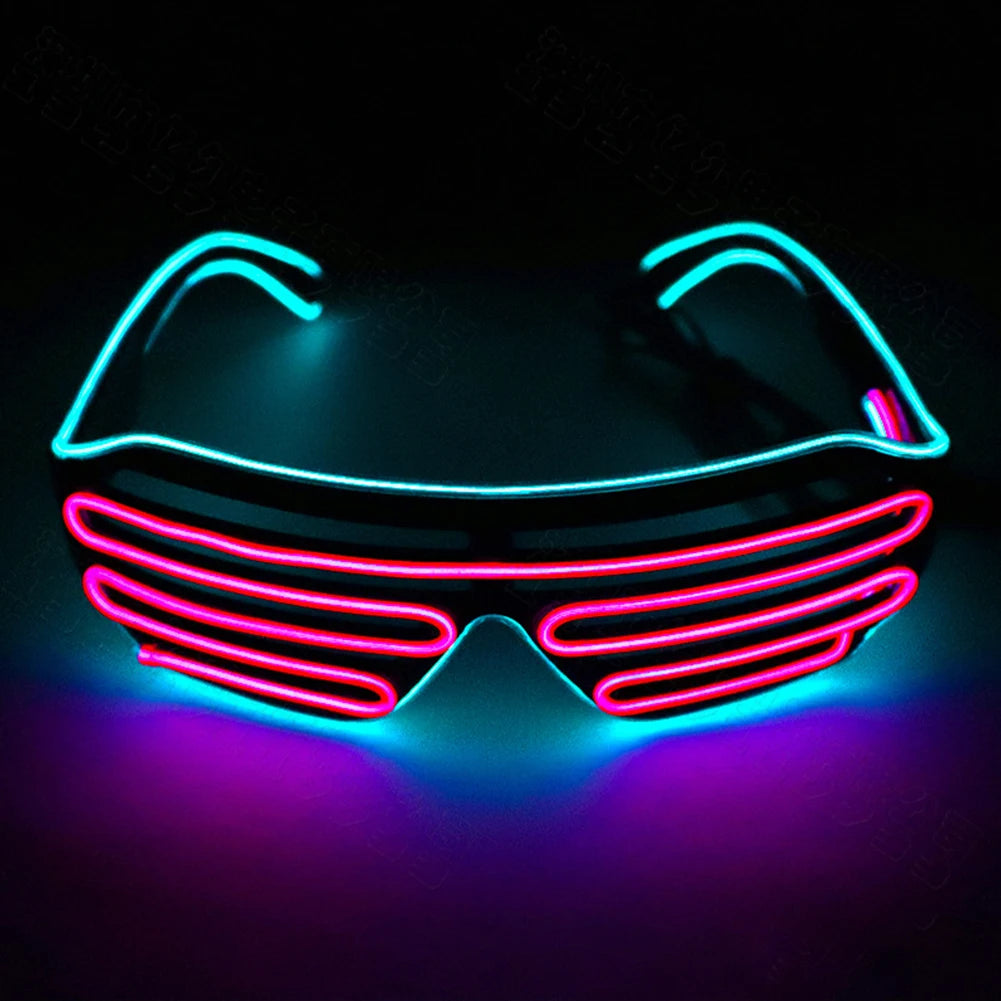 Glowing Glasses LED Gafas | Luminous Neon Christmas Glow Sunglasses | Flashing Light Glass for Party Supplies and Costumes