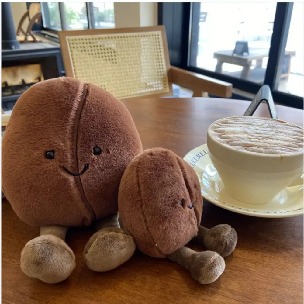 Cartoon Simulated Coffee Bean Plush Toys | Stuffed Toys | Funny Coffee Food Plush Doll | 13cm Soft Food Bean Plush Toys | Birthday Gift | Alo Trendy