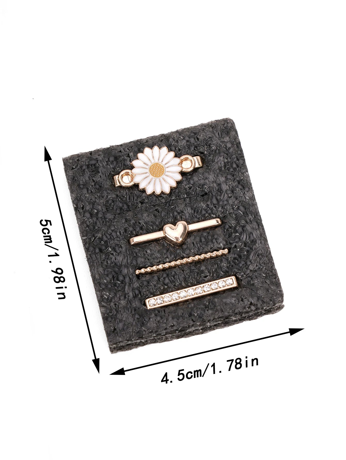 White Little Daisy Charms Set for Apple Watch Strap | Silicone Strap Decorative Jewelry Accessories