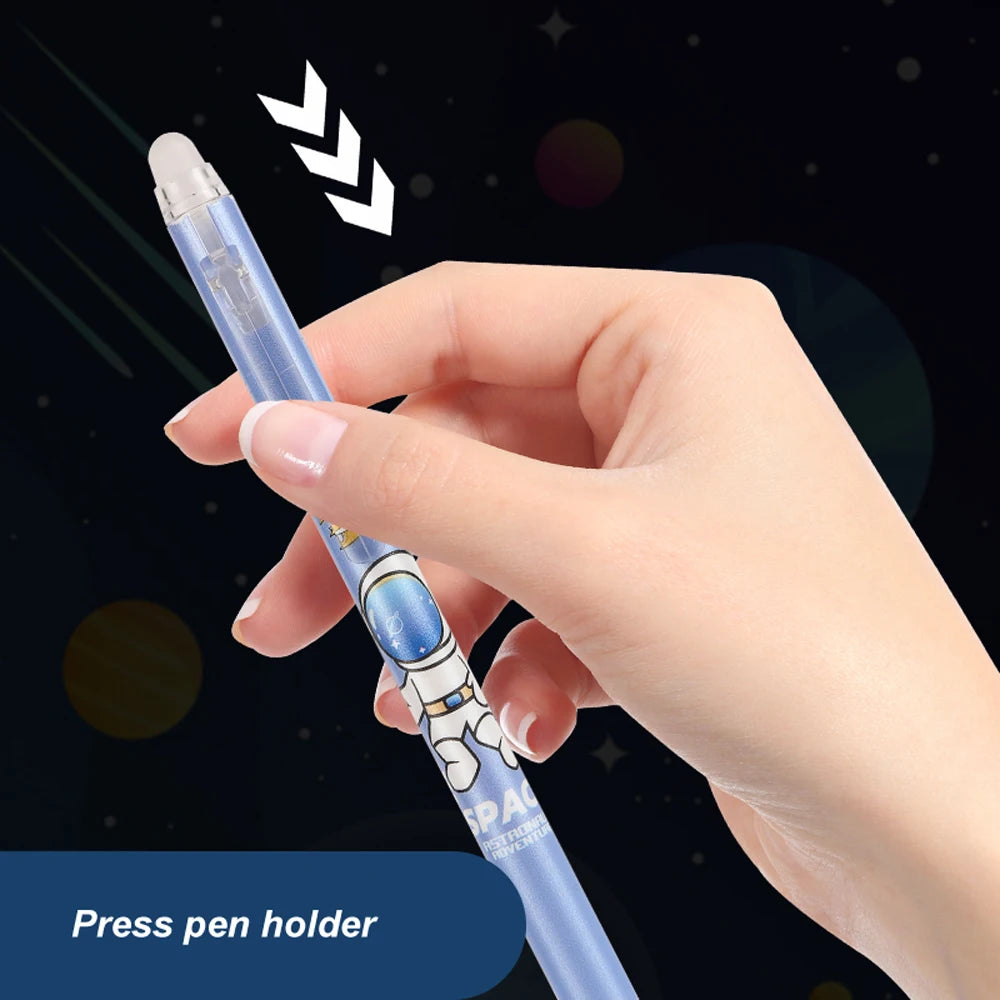 3Pcs Erasable Gel Pen Refills Rod Set 0.5mm | Washable Handle Magic Erasable Pen for School Writing Tools | Kawaii Ballpoint Pen | Alo Trendy