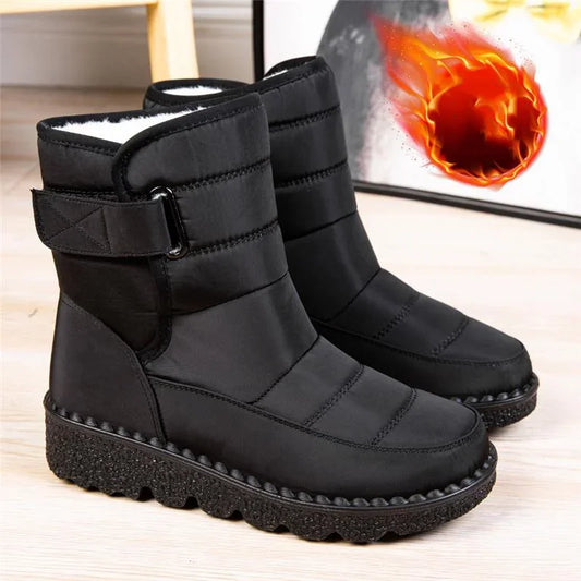 Women’s Waterproof Winter Snow Boots | Non-Slip Platform Warm Ankle Boots | Cotton-Padded Botas de Mujer