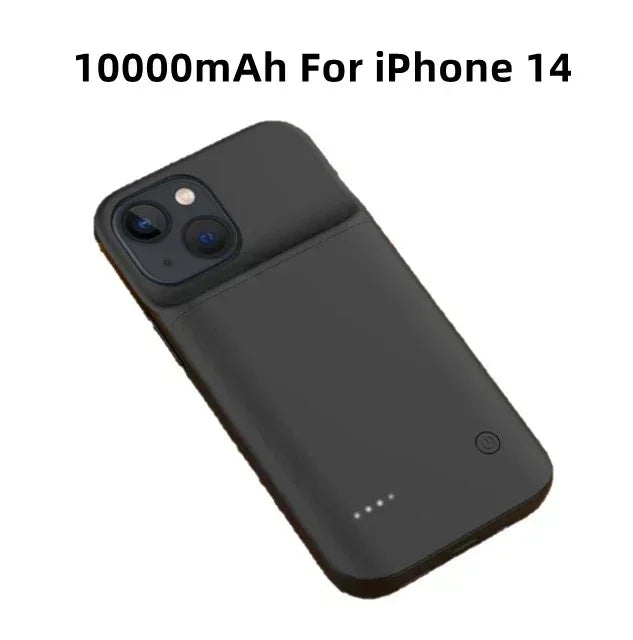 10000mAh Battery Charger Case for iPhone 14 Plus/15 Pro/12 Pro Max/11 Pro/X/XS/XR/XS Max/6/6S/7/8 Plus | High-Capacity Power Bank Case