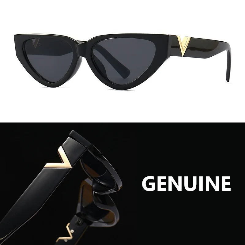 Luxury Glamour Women Sunglasses | Stylish V Brand Cat Eye Sun Glasses | Trend Classic Ladies Eyewear UV400