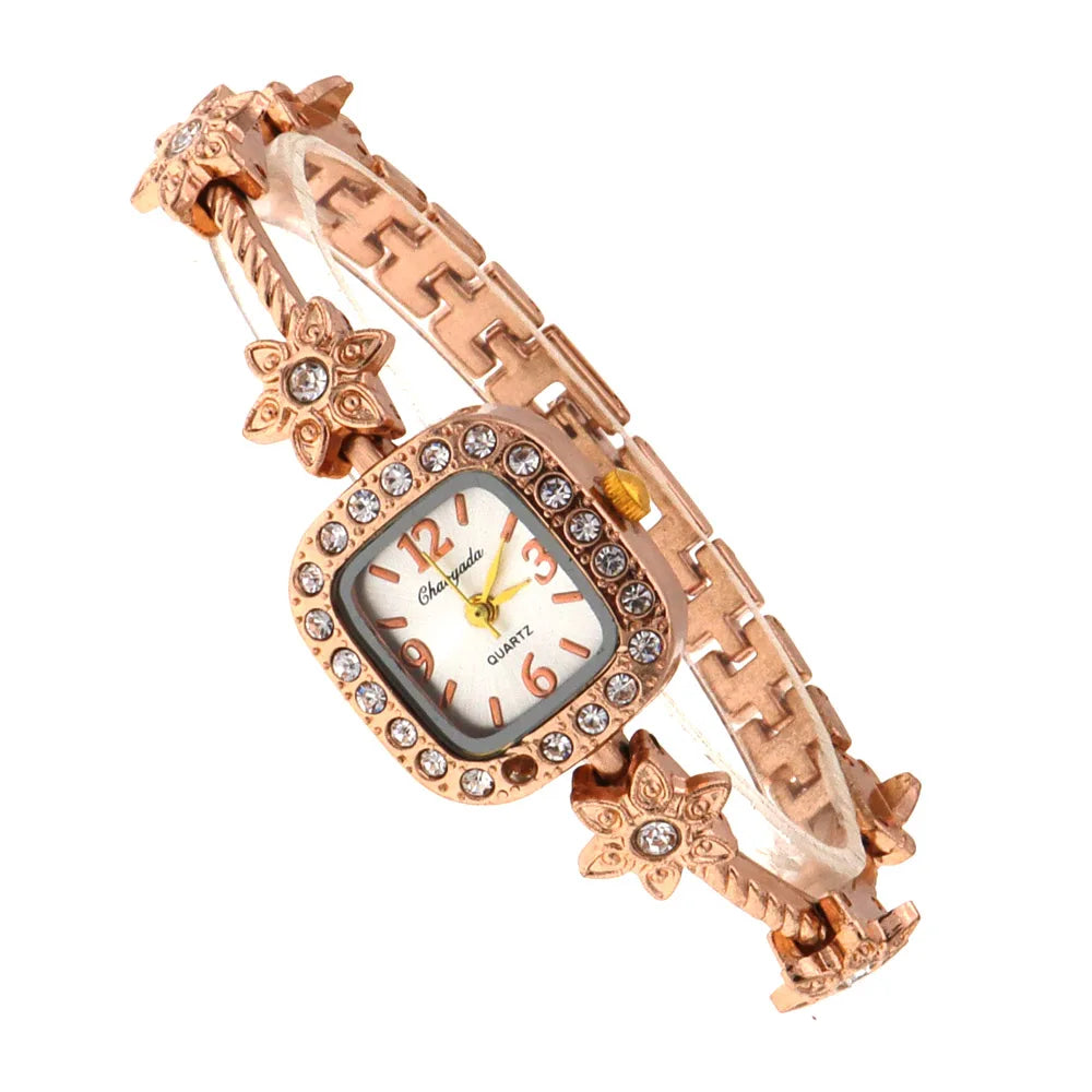 Fashion New Luxury Women Bracelet Quartz Watches | Square Rhinestone Watch | Lady Sports Dress Wristwatch | Perfect Gift for Her