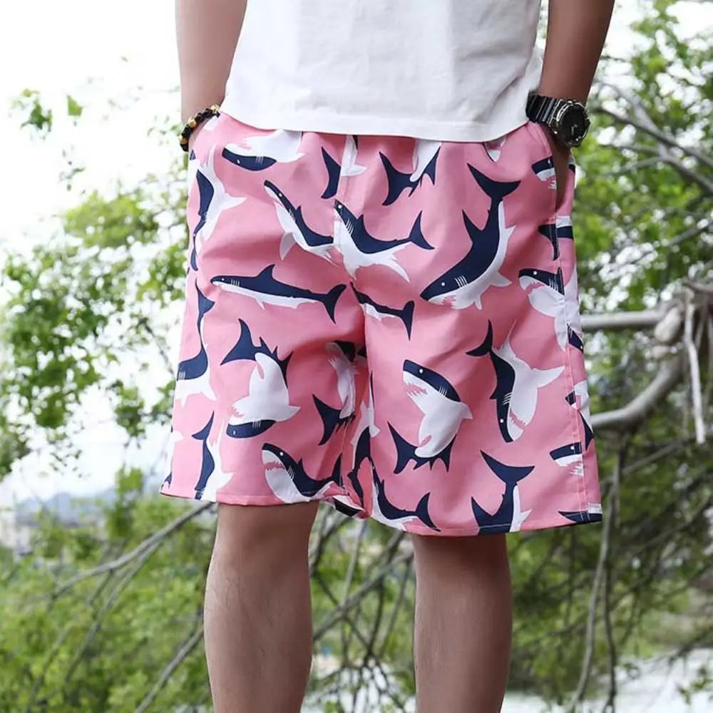 Men Swimming Shorts Trunks | New Drawstring Summer Print Surf Shorts | Cool Running Gym Pants | Quick Dry Beach Shorts