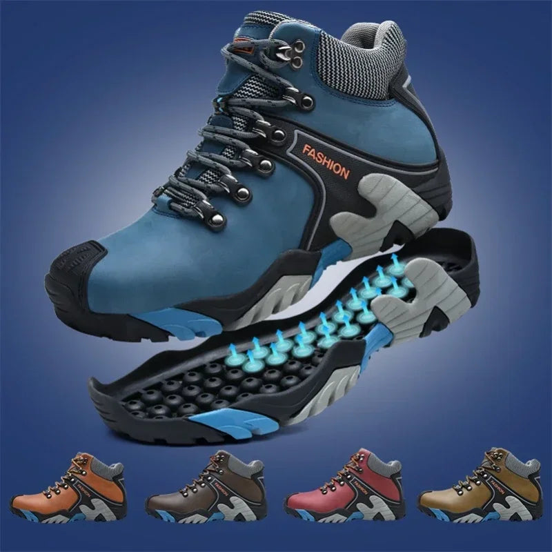 Men’s Snow Boots | Fashionable Outdoor Mountaineering Waterproof Anti-Slip Insulated Cotton Shoes for Travel 2024