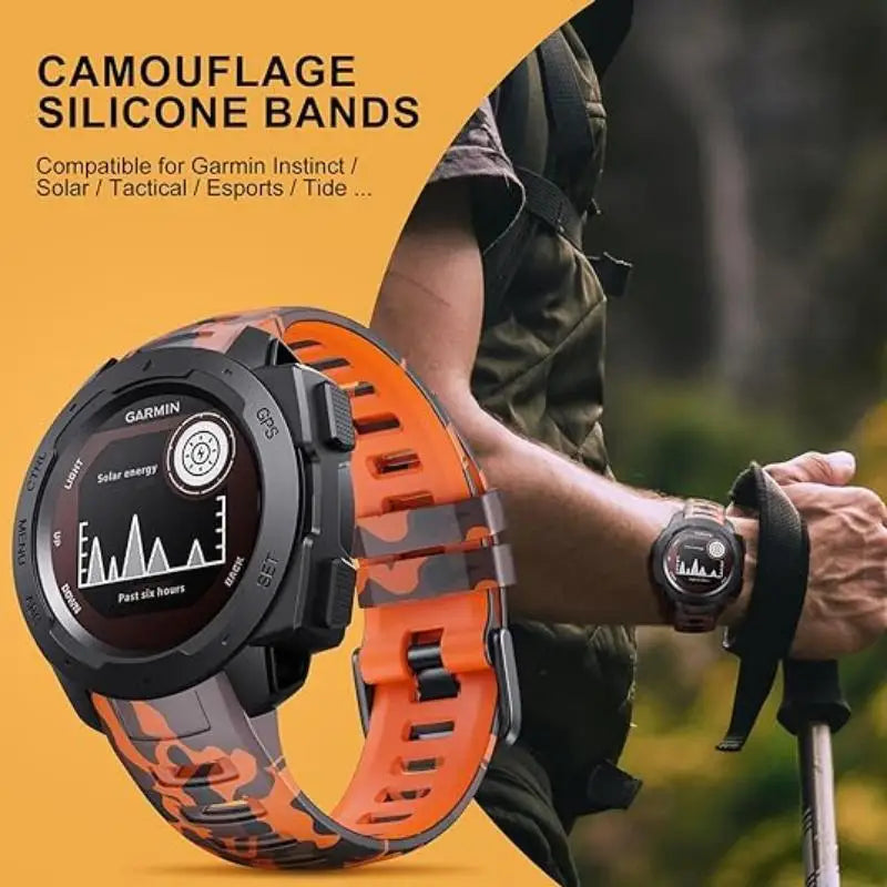 Watch Strap - Runcool Garmin Instinct Camouflage Strap | Garmin Instinct 2/Instinct Esports/Solar/Tidal/Tactical Strap | Alo Trendy