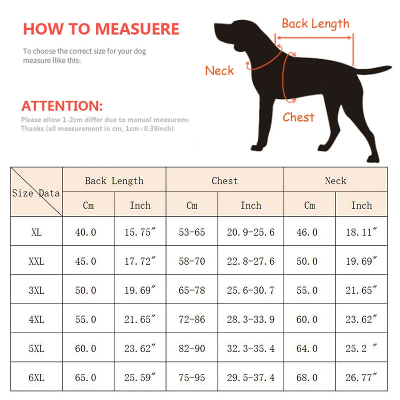 Waterproof Big Dog Rompers Jumpsuit for Medium Large Dogs Winter Thicken Pet Overalls Greyhound Labrador mascotas Suit Clothes