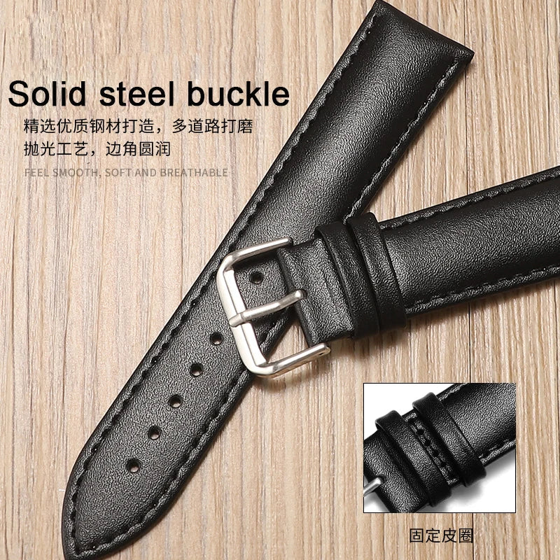 Leather Watch Band Strap | Sizes 12mm-24mm | Compatible with Huawei Watch GT3/GT2 | SmartWatch Bracelet