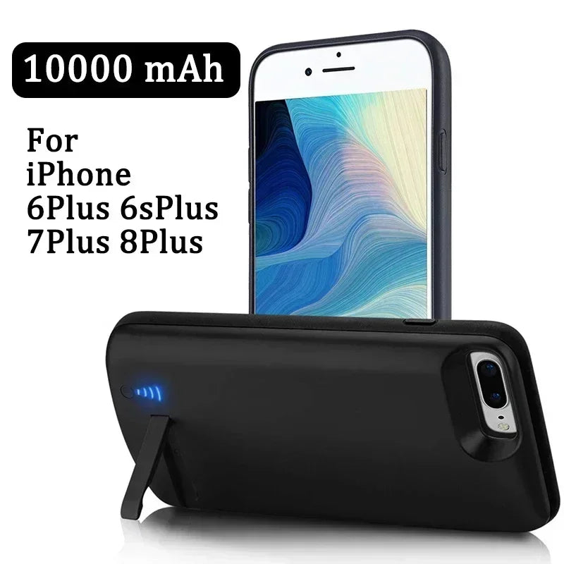 10000mAh Battery Charger Case for iPhone 14 Plus/15 Pro/12 Pro Max/11 Pro/X/XS/XR/XS Max/6/6S/7/8 Plus | High-Capacity Power Bank Case