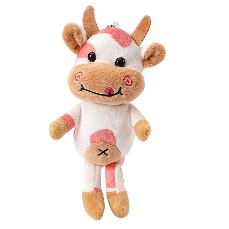 15cm Cute Milk Cow Plush Toy | Animal Stuffed Doll Keyring | Festival Birthday Gift | Kawaii Decor Plush Keychain Toys for Boys and Girls | Alo Trendy