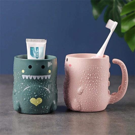 Adorable and Novel Dinosaur Mouthwash Cups Will Make Children Brushing Teeth and Decorate Your Bathroom Acrylic Toothbrush | Alo Trendy