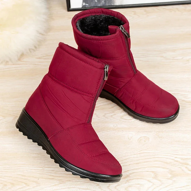 Women’s Waterproof Winter Snow Boots | Non-Slip Platform Warm Ankle Boots | Cotton-Padded Botas de Mujer