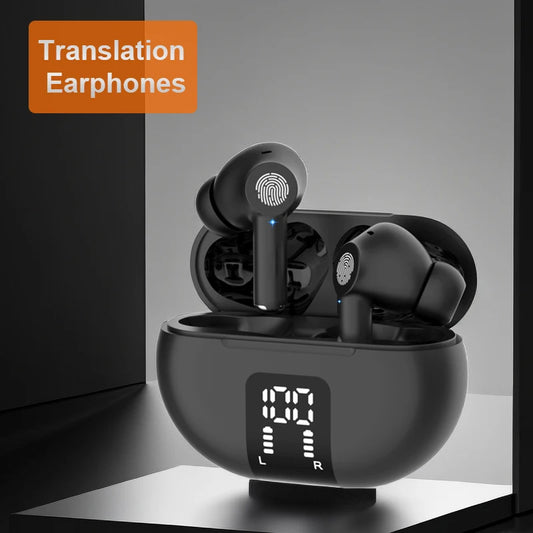 Wireless Translator Earbuds | Bluetooth Headphones with Microphones & Charging Case | Real-Time Translation in 144 Languages