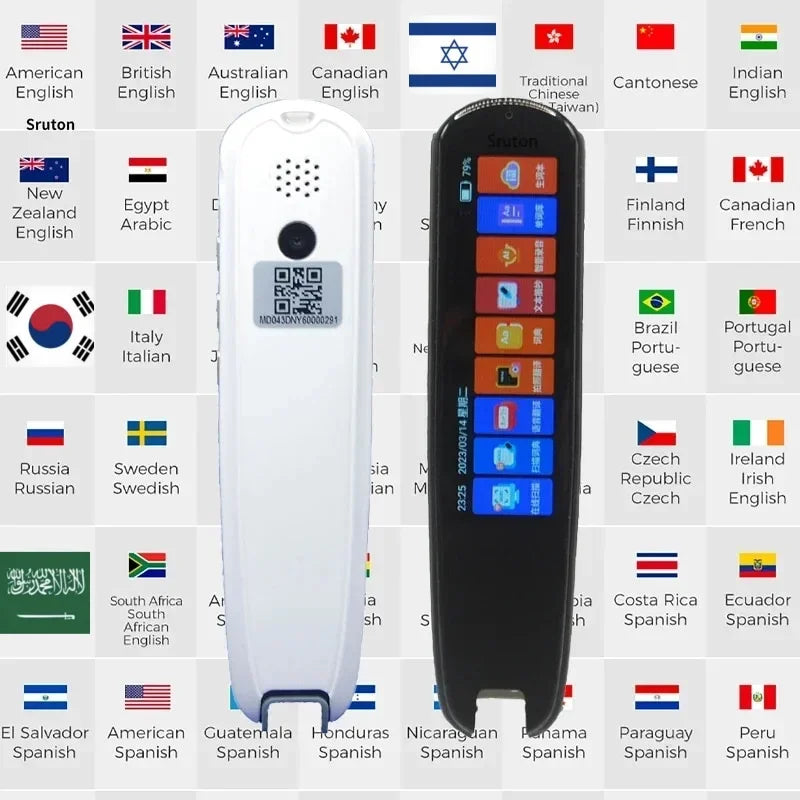 Smart AI Scan Pen with BT Translator | Voice and Photo Translation in 134 Languages | 3.38-Inch Touch Screen with Offline and Record Features