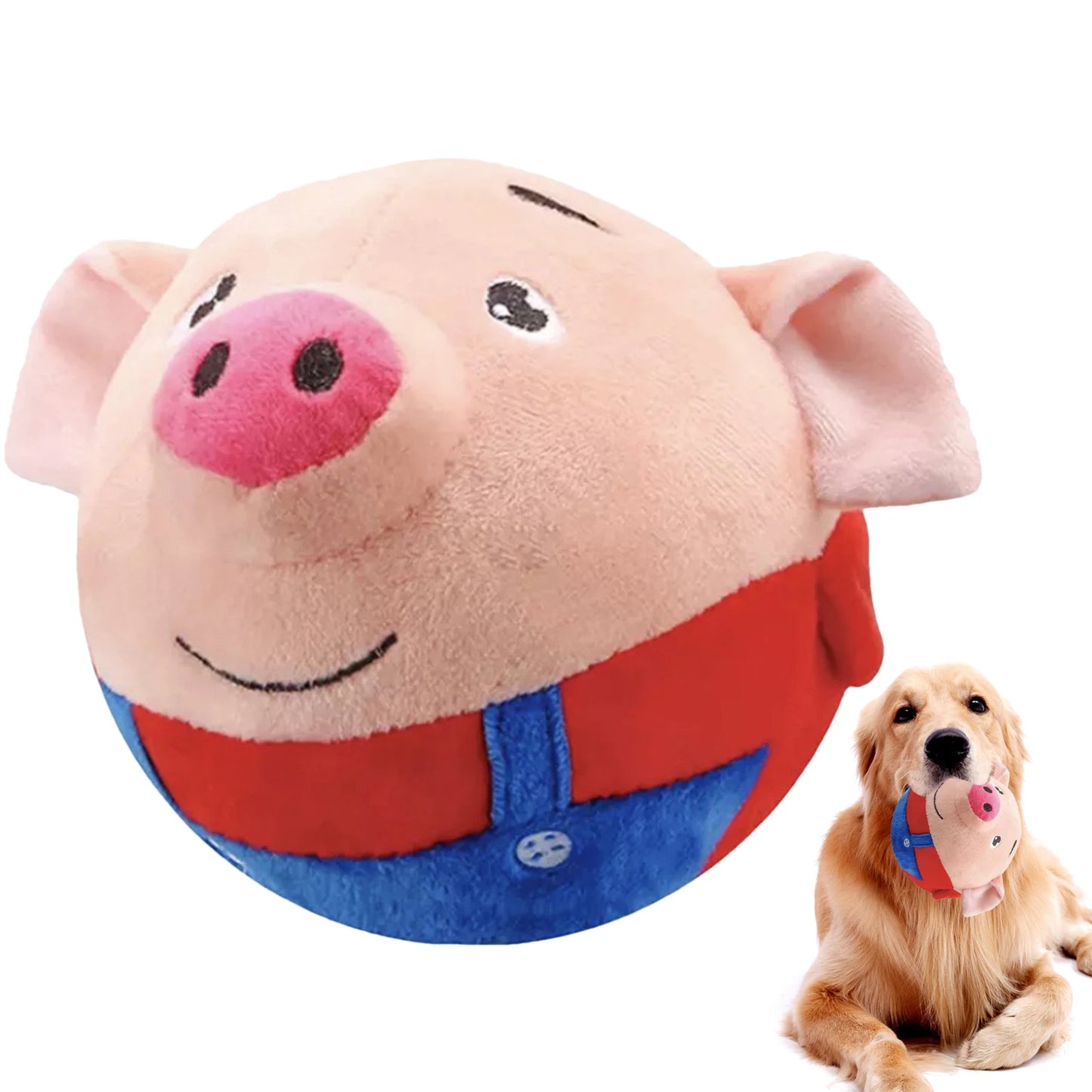 Singing Animal Plush Toy | Electric Interactive Talking Pig Doll | Animated Plush Toy for Medium and Small Dogs Pets | Engaging and Fun Pet Toy