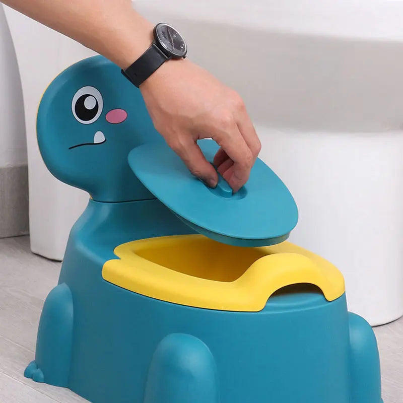 Cartoon Dinosaur Children's Pot Portable Toilet Seat | Baby Potty Training Toilet for Kids Infant Potty WC Urinal Baby Toilet Pot | Cute and Functional | Alo Trendy