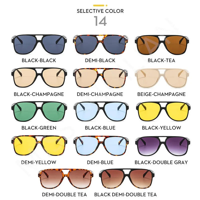 Luxury Brand Fashion Double Beam Personality Sunglasses | Retro Casual Shading Glasses | Hip Hop Eyeglasses